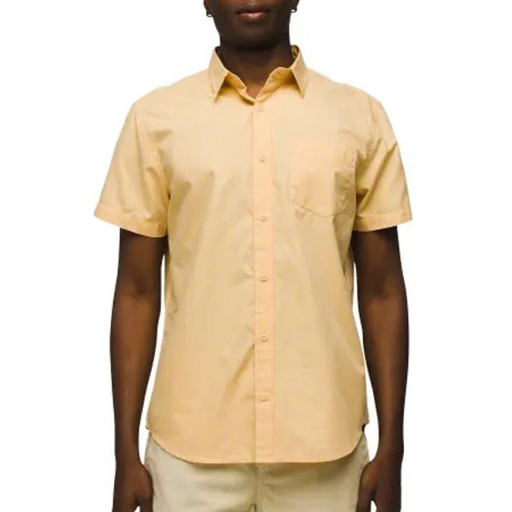 Prana Tinline Shirt Men's XXL Sun Kissed Spiral Pattern Slim Fit Button Up